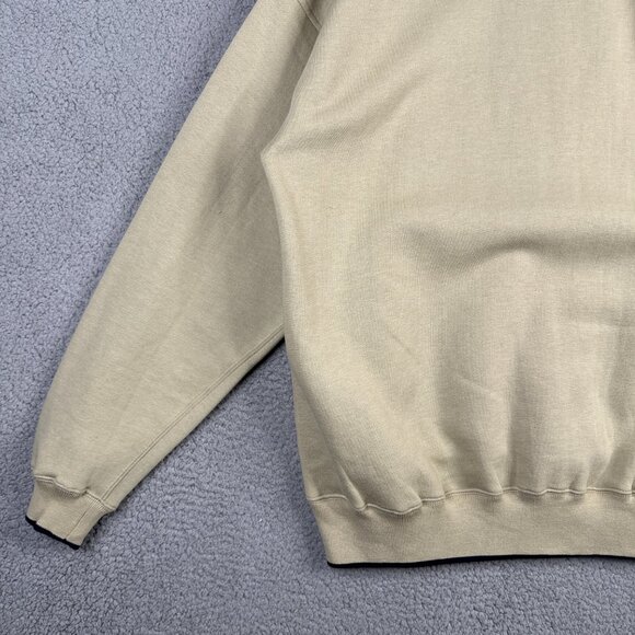 Vintage Sweater Mens Size Large Beige Golf Grandpa Embroidered Crew Neck Fleece - Picture 8 of 15